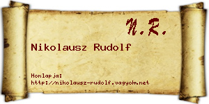 Nikolausz Rudolf névjegykártya